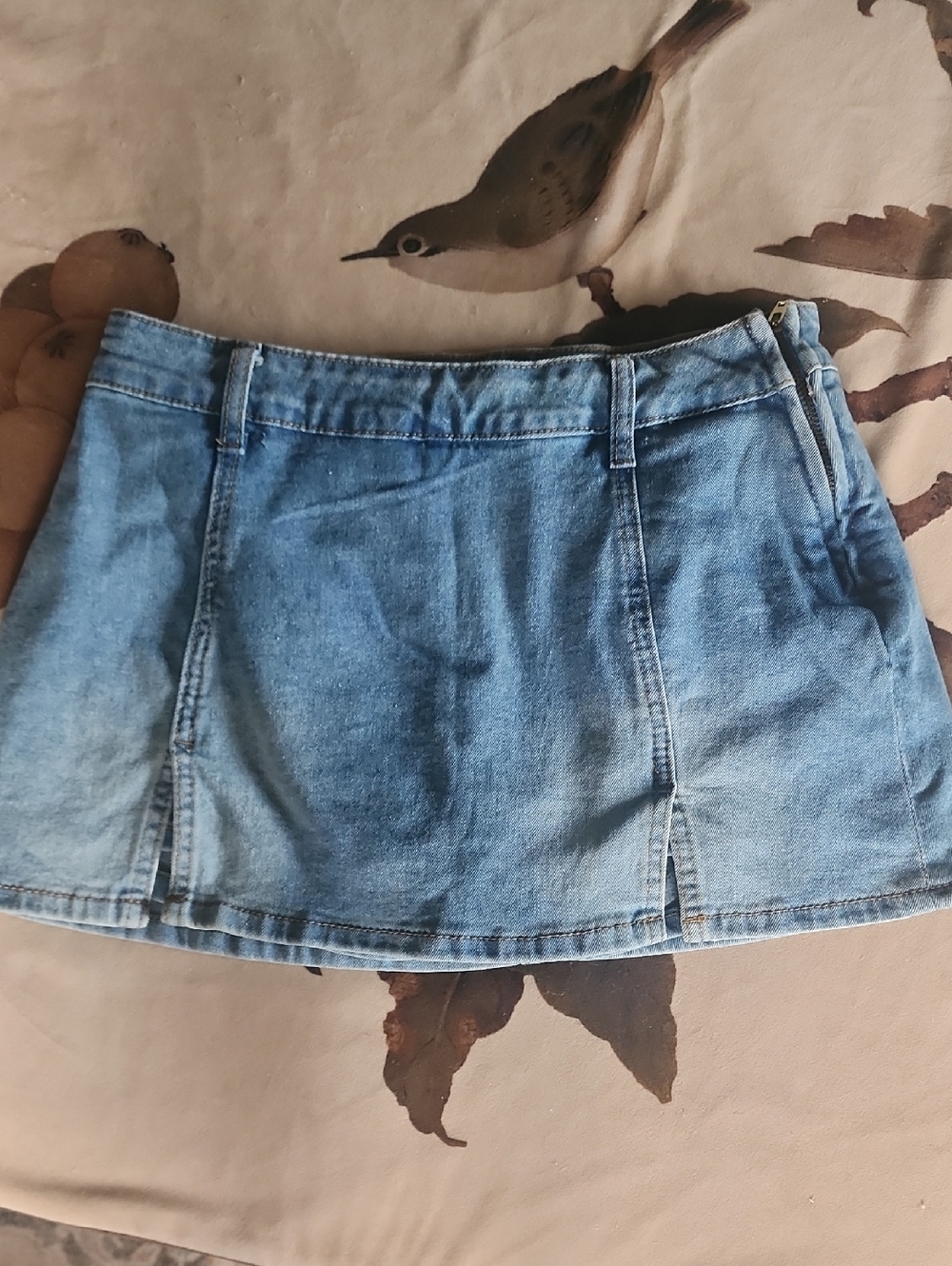 Classic Light Blue Denim Mini Skort